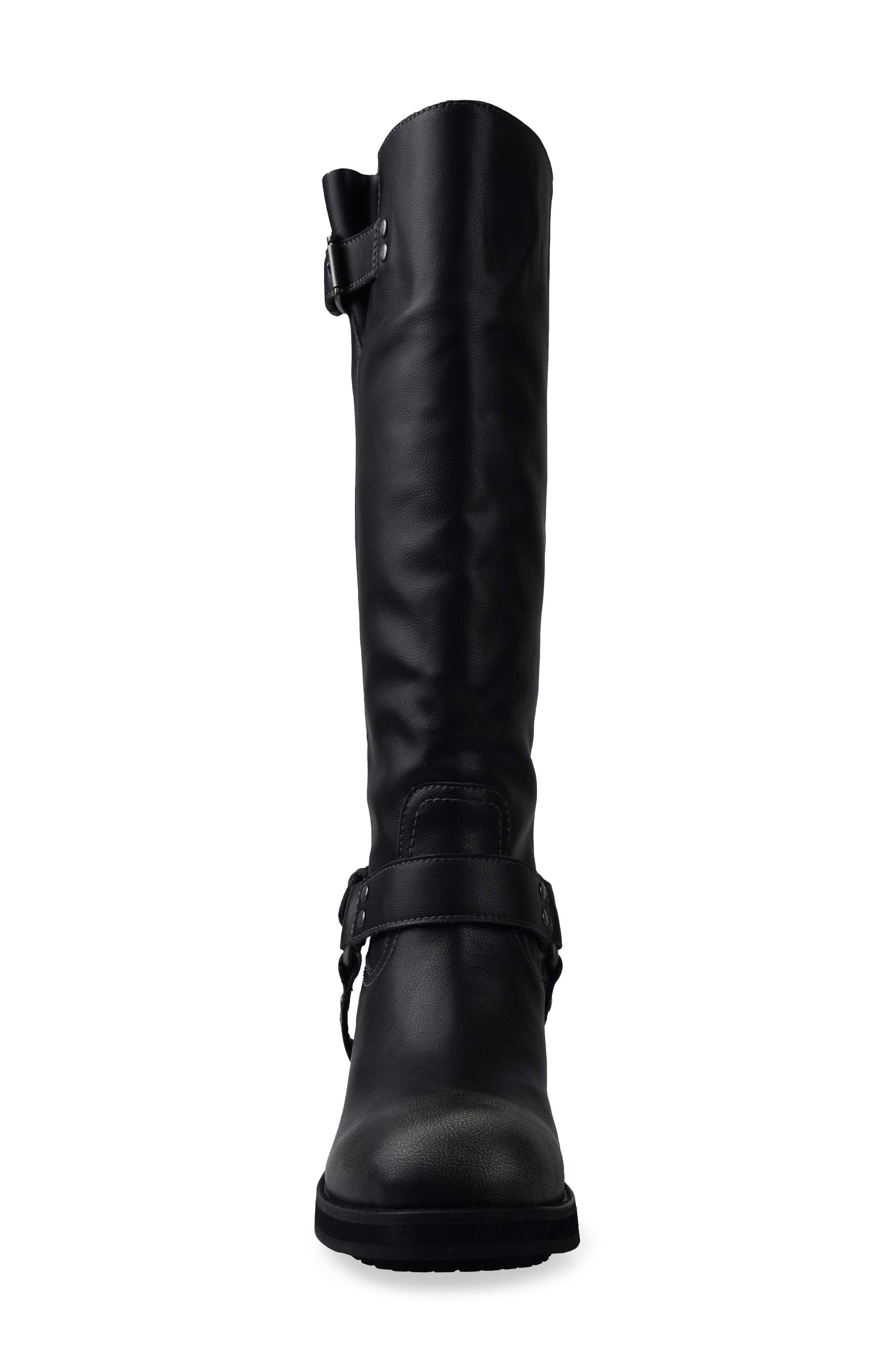 Candie's Reecie Knee High Boot, Alternate, color, Black Leather