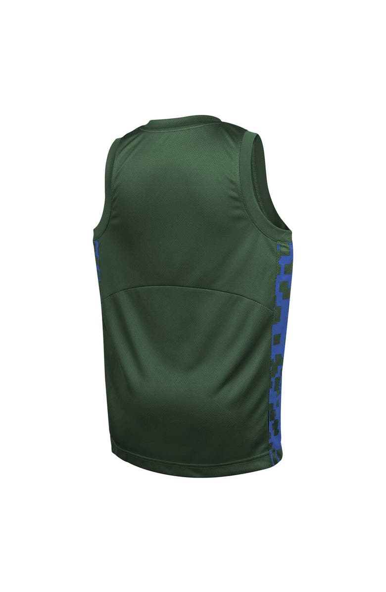 Nike Youth Nike Hunter Green Milwaukee Bucks Courtside Starting Five Team Jersey, Alternate, color, Hunter Green