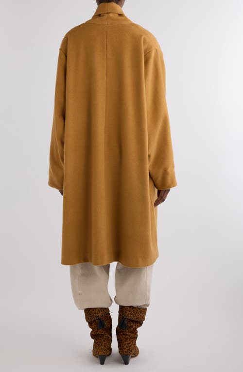 Isabel Marant Elise Wool Blend Coat In Brown