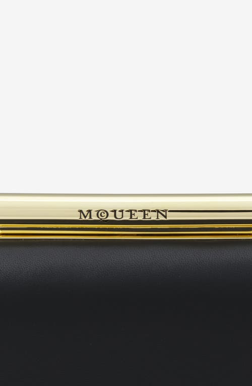 Alexander Mcqueen T-bar Box Clutch Bag In Black/gold