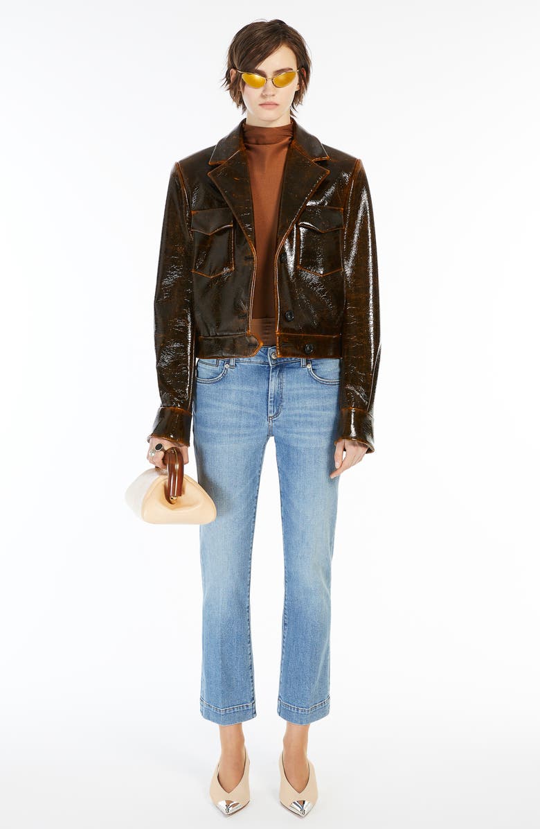 SPORTMAX Perfect Fit Stretch Denim Crop Jeans, Alternate, color, Midnight Blue