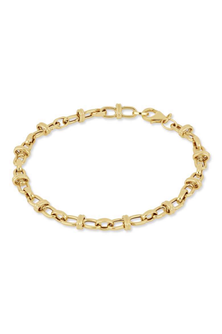 Men's 14K Gold Wrapped Link Chain Bracelet, Alternate, color, 14K YELLOW GOLD