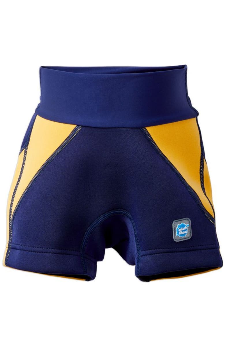 Splash About Jammer Swim Diaper Shorts, Main, color, Navy/Yellow