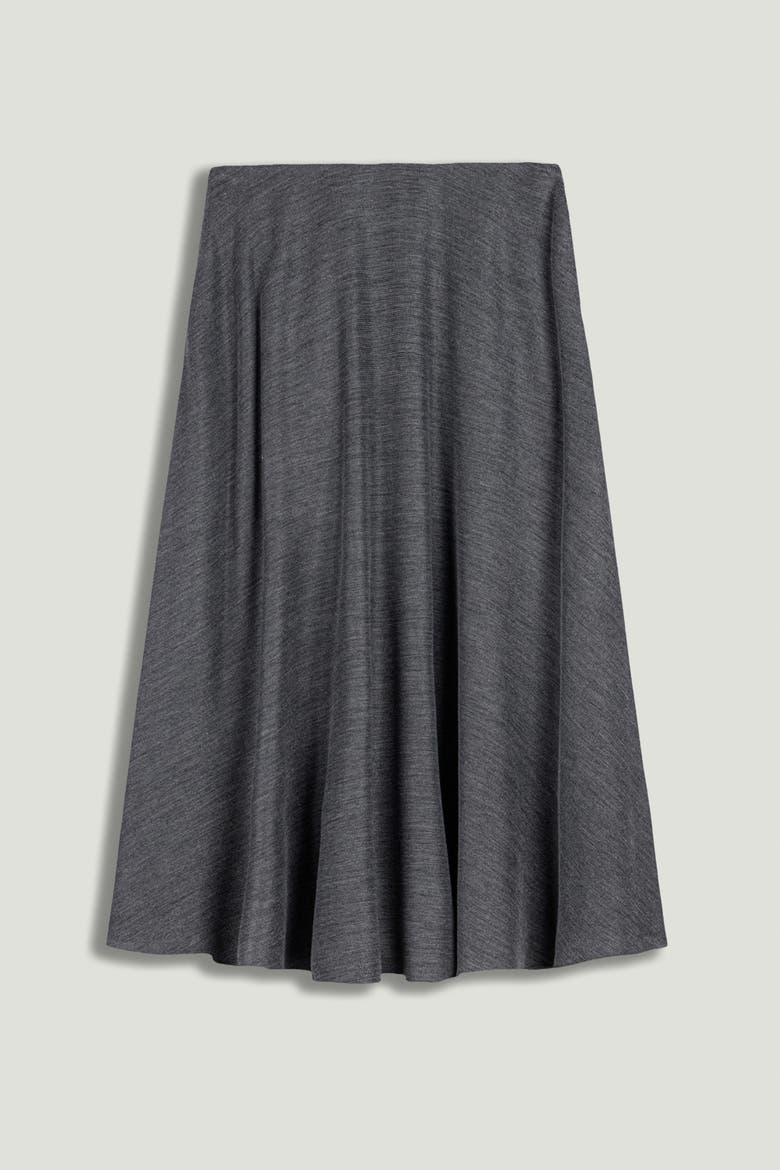 Flowing Midi Skirt, Alternate, color, Grey