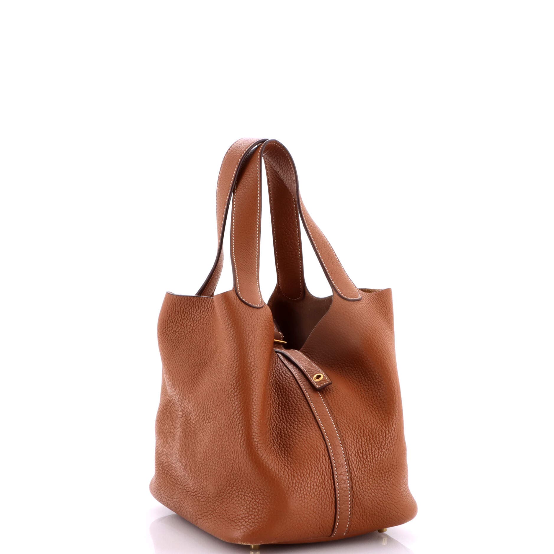 Pre-Owned Hermes Picotin Lock Bag Clemence MM, Alternate, color, Gold