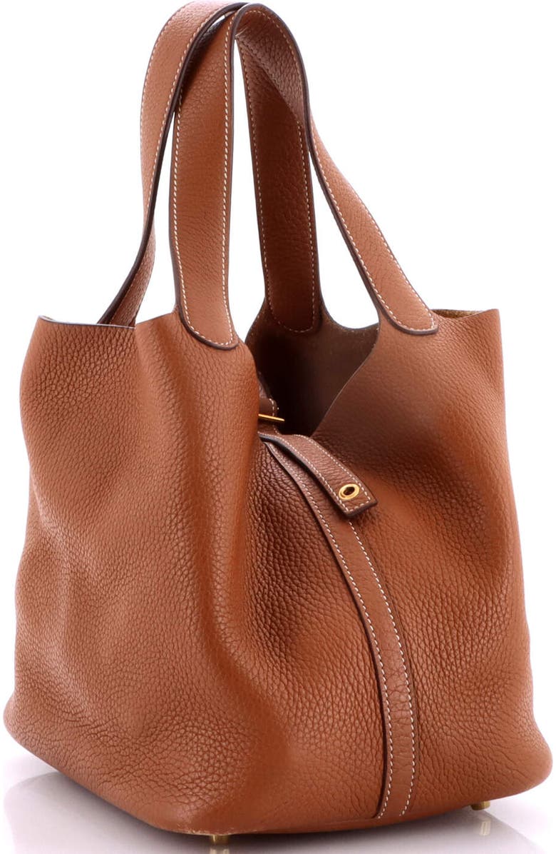 Pre-Owned Hermes Picotin Lock Bag Clemence MM, Alternate, color, Gold