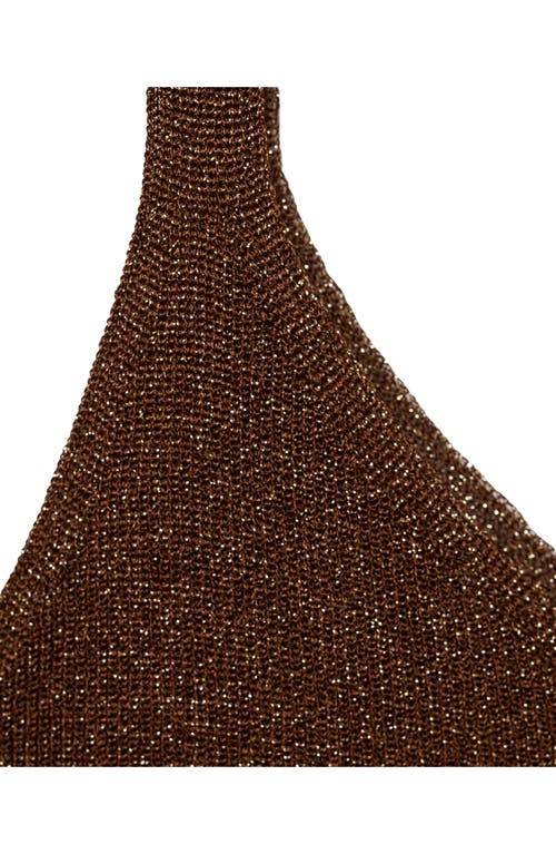 Mango Sweater Tank In Brown