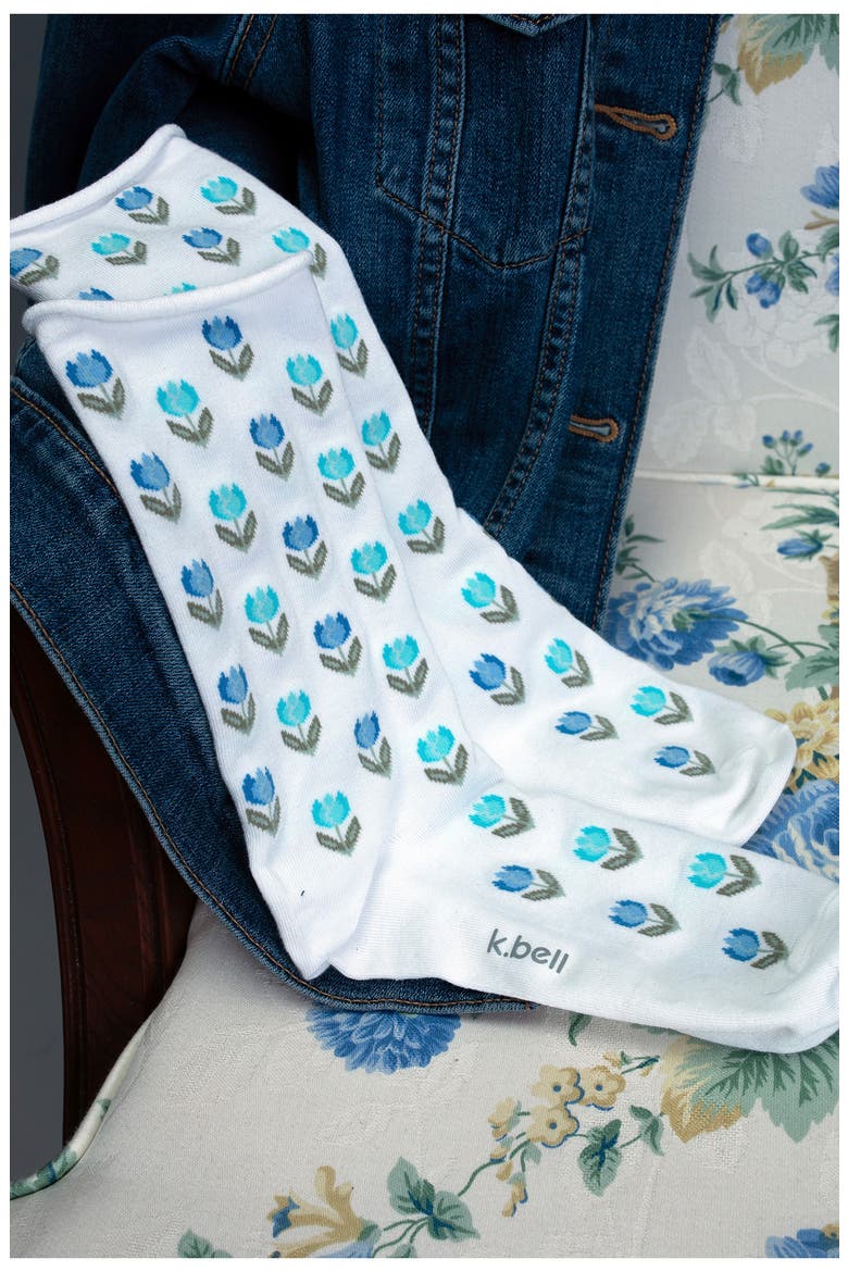 Tulips Crew Socks, Alternate, color, ASST