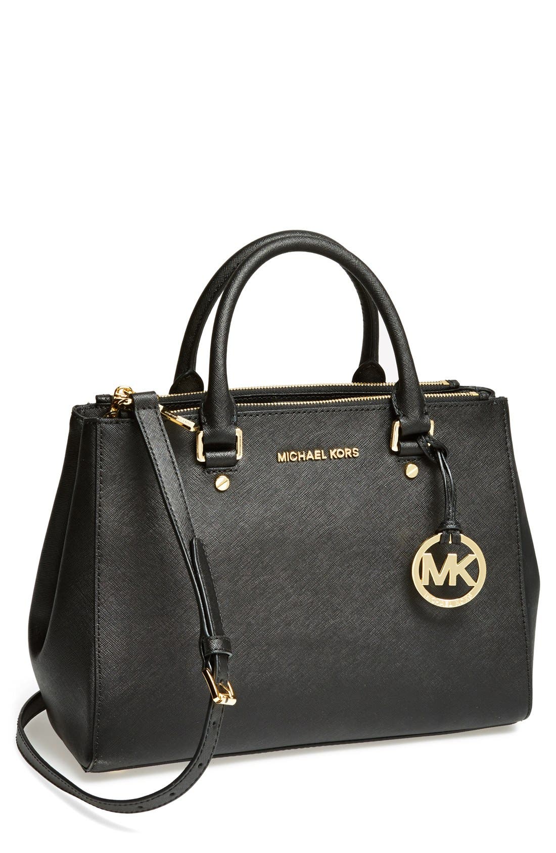 MICHAEL Michael Kors 'Medium Sutton' Saffiano Leather Tote, Main, color, 