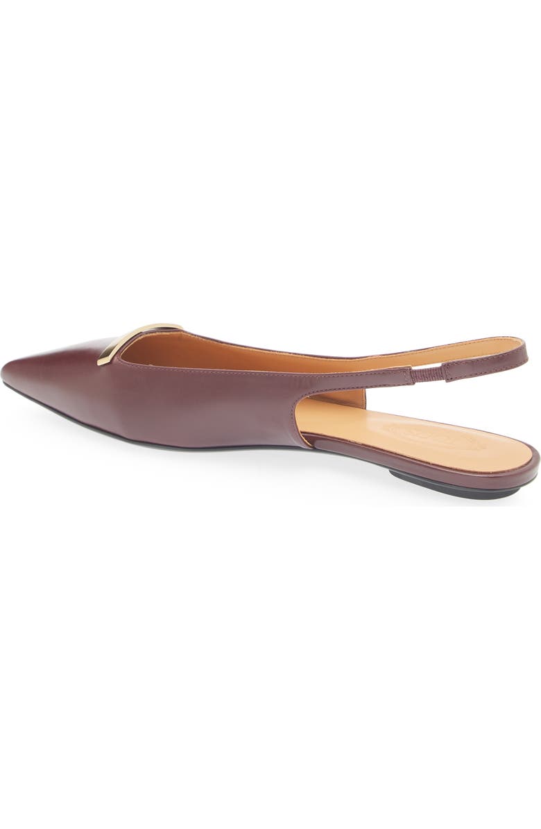 Tod's Barretta Pointed Toe Slingback Flat, Alternate, color, Kraft Chiaro