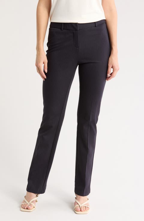 Pinstripe Slim Knit Pants