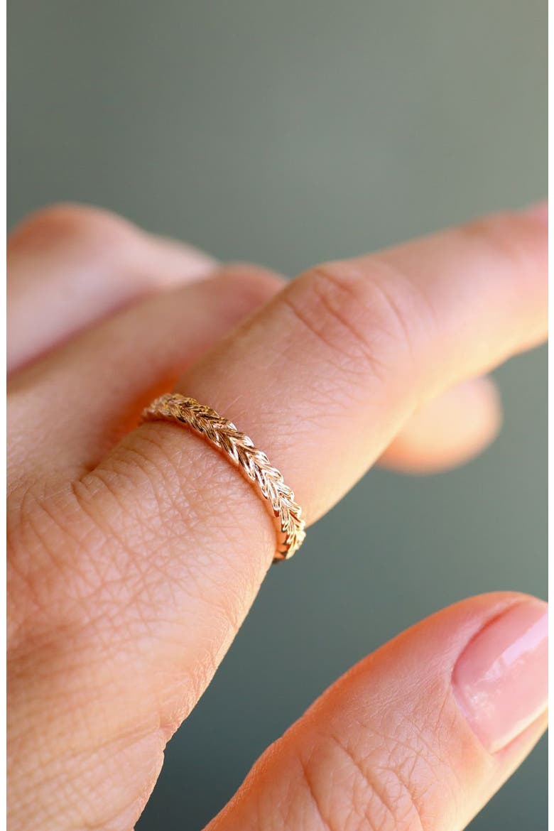 Braid Band Ring, Alternate, color, ROSE GOLD