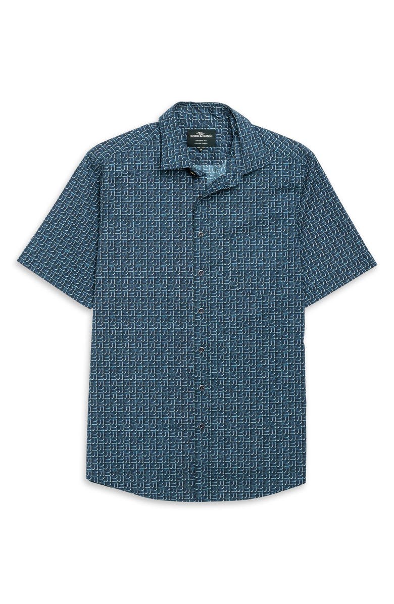 Rodd & Gunn Keystone Print Short Sleeve Button-Up Shirt, Alternate, color,