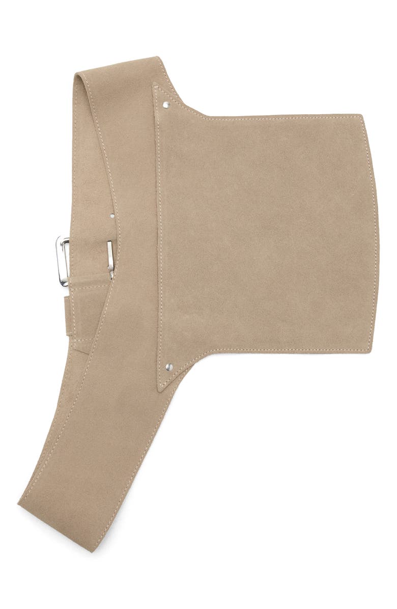 MANGO Wide Suede Belt, Alternate, color, Sand