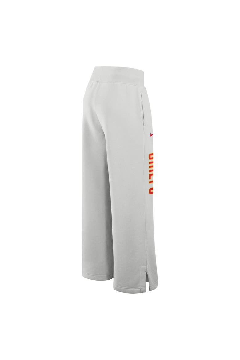 Women's Nike  Gray Kansas City Chiefs Primetime Phoenix Fleece Wide-Leg Sweatpants, Alternate, color, Gray