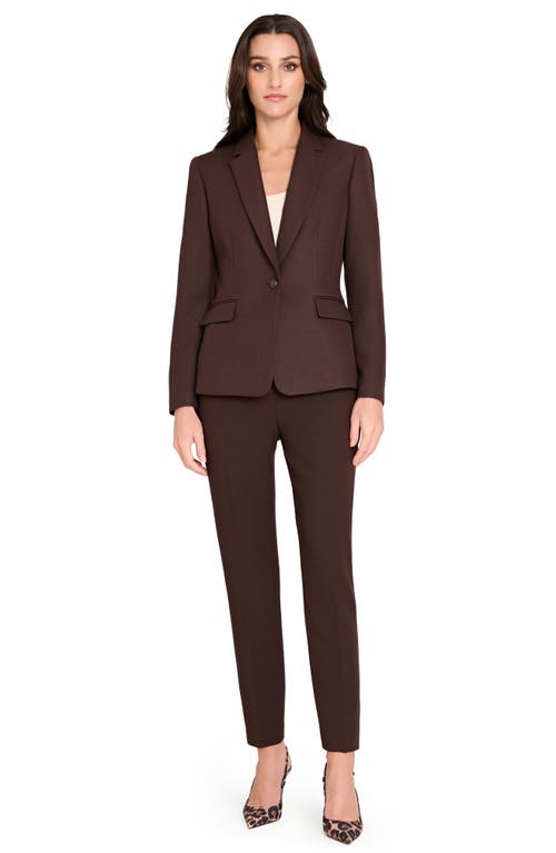 Tahari Asl One-button Blazer In Brown