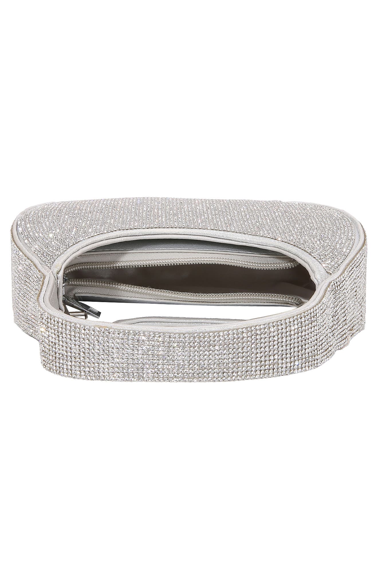 Rhinestone Circle Bag, Alternate, color, SILVER
