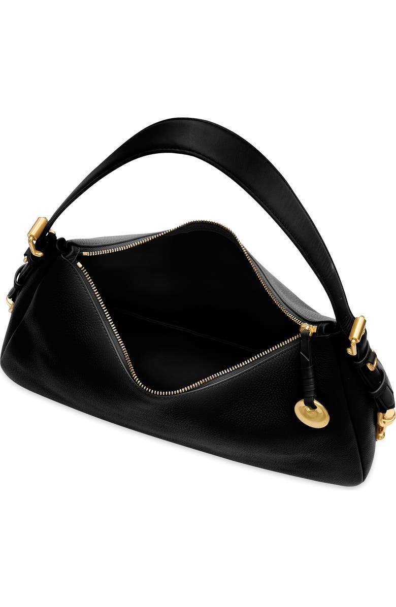 Rebecca Minkoff Large Mia Leather Shoulder Bag, Alternate, color, Black