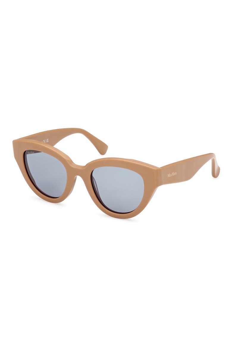 Glimpse 50mm Polarized Cat Eye Sunglasses, Alternate, color, MATTE CAMEL / GREEN LENSES
