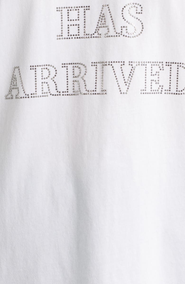 BOSS Evi Rhinestone Embellished Cotton Graphic T-Shirt, Alternate, color, Wht