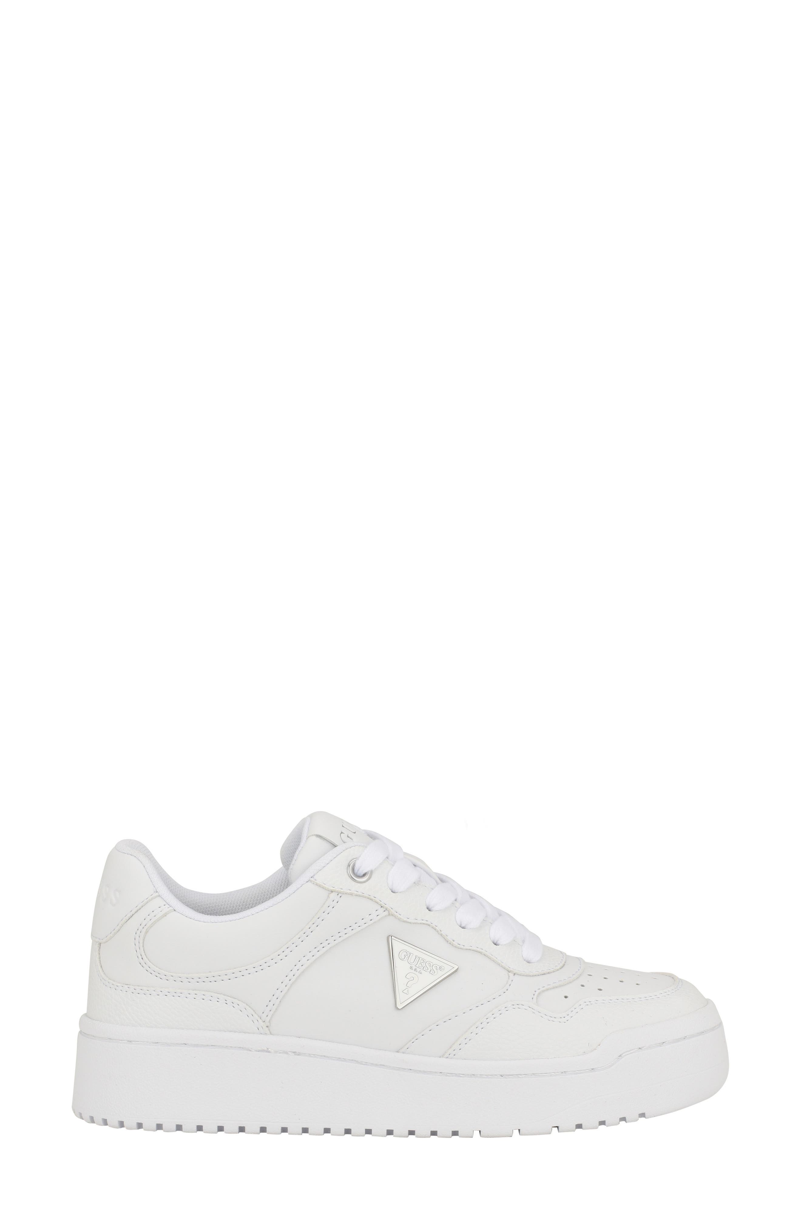 GUESS Miram Platform Sneaker, Alternate, color, White 140