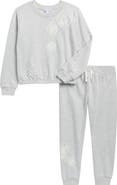 Splendid Rose Embroidered Sweatshirt & Joggers Set