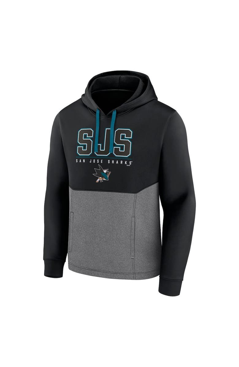 FANATICS Men's Fanatics Branded Black San Jose Sharks Successful Tri-Blend Pullover Hoodie, Alternate, color, Black