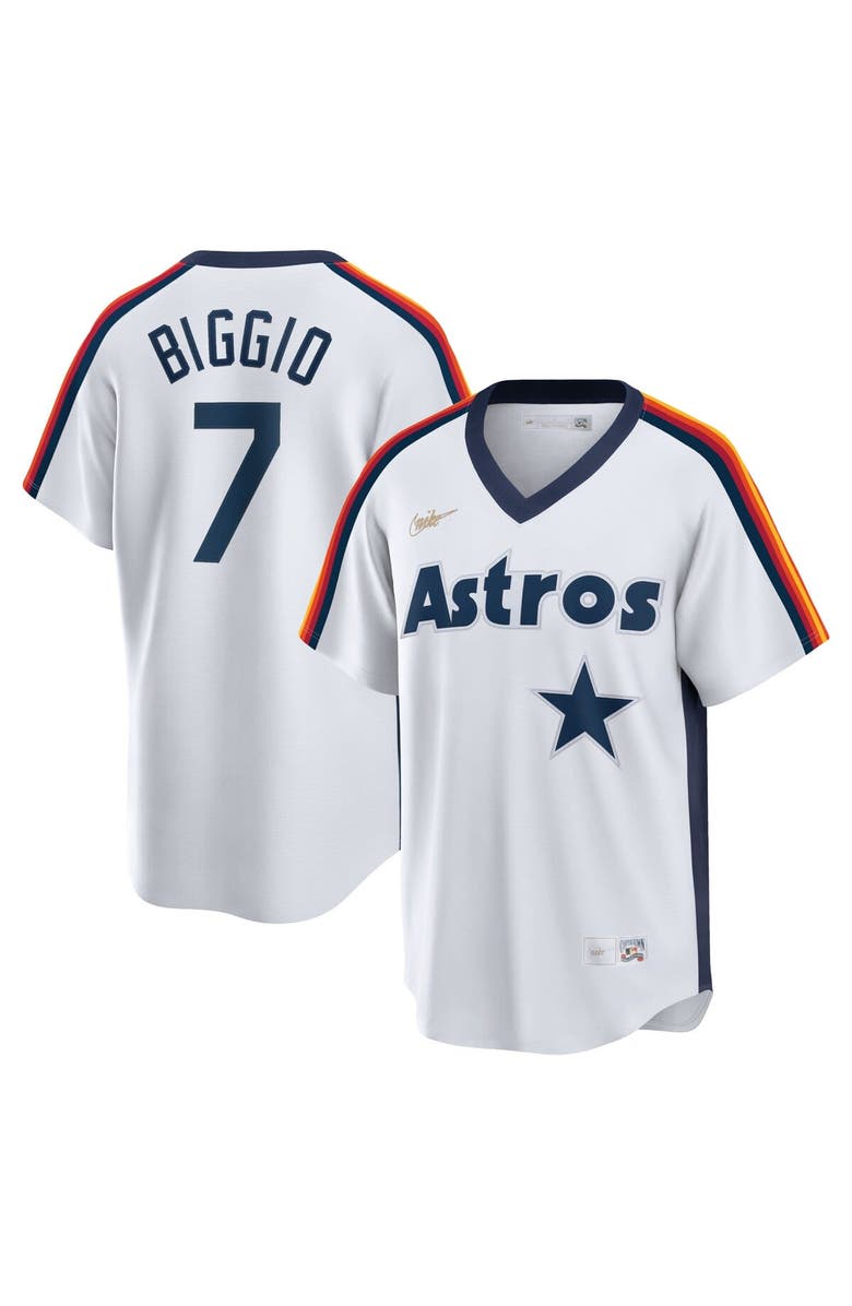 Nike Men's Nike Craig Biggio White Houston Astros Home Cooperstown Collection Logo Player Jersey, Main, color, White
