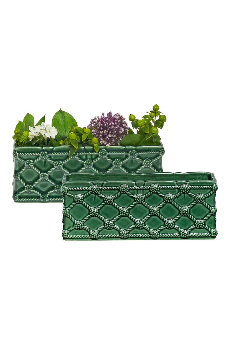 Set of 2 Berry & Thread Petite Rectangular Parterre, Alternate, color, BASIL