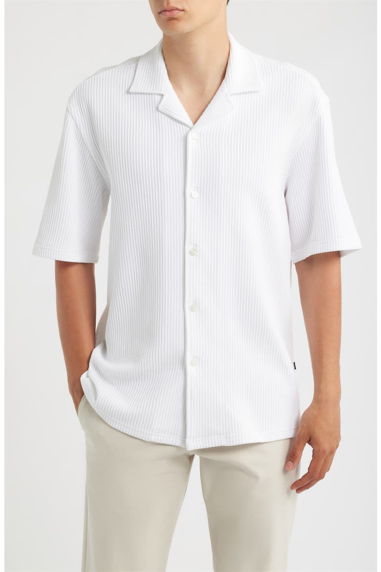 Lars Relaxed Fit Camp Shirt, Main, color, WHITE