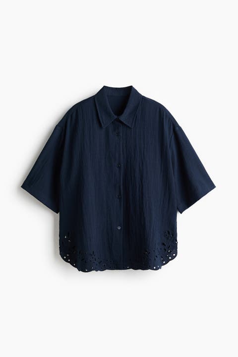 Broderie Anglaise Beach Shirt
