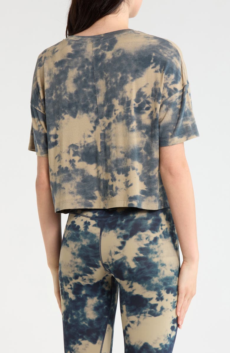 MPG Shibori Breeze Crop Boyfriend T-Shirt, Alternate, color, Silver Sage Shibori