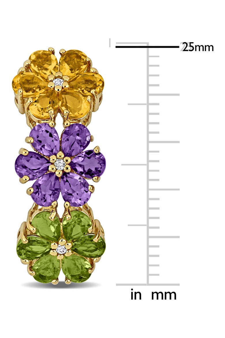 Amethyst, Citrine & Peridot Floral Drop Earrings, Alternate, color, MULTI