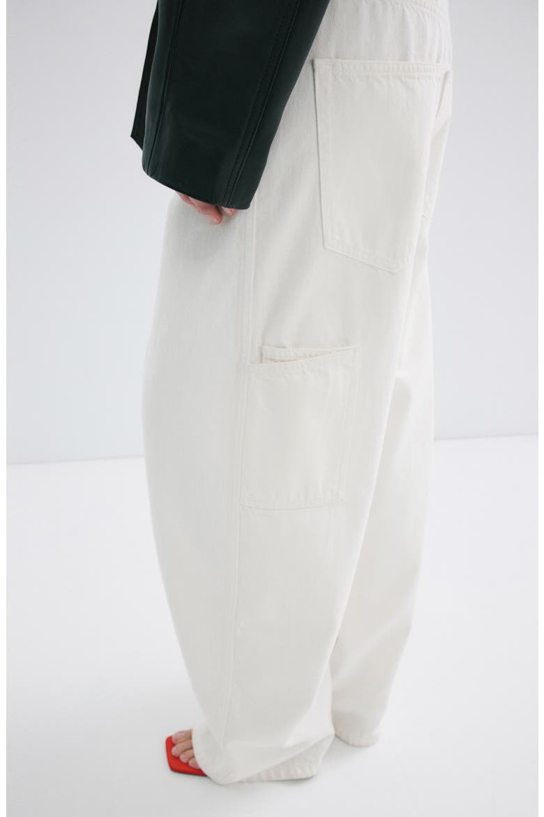 High Waist Balloon Jeans, Alternate, color, WHITE