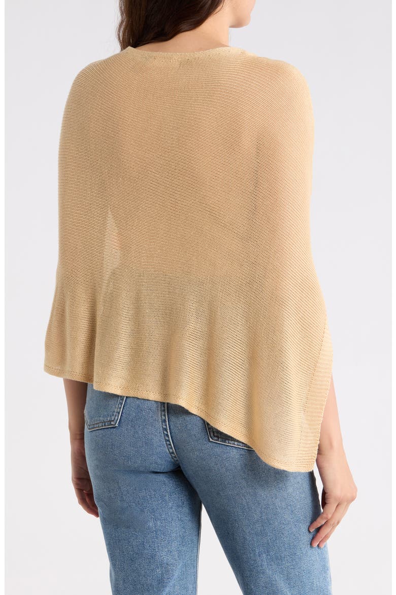 Knit Poncho, Alternate, color, BEIGE