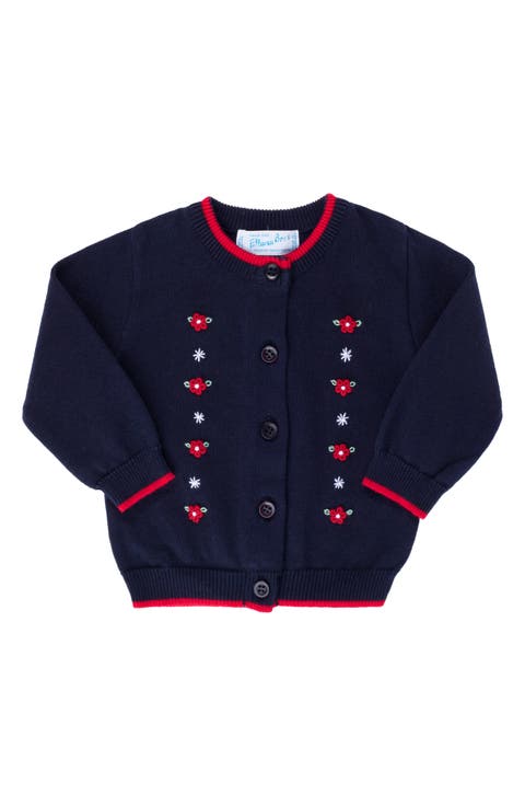 Embroidered Floral Cotton Cardigan (Baby)