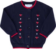 Feltman Brothers Embroidered Floral Cotton Cardigan