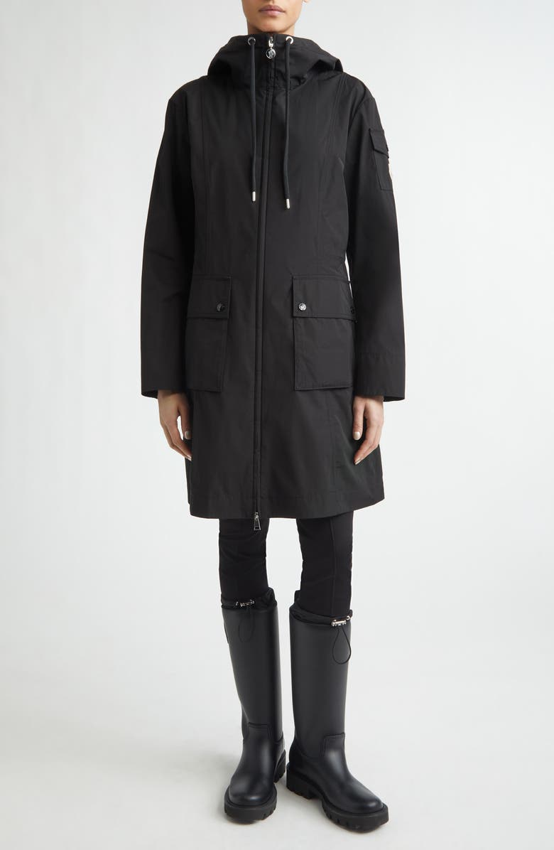 Moncler Laerte Long Parka, Alternate, color, Black
