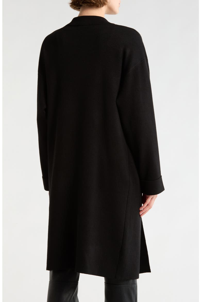 Patch Pocket Long Cardigan, Alternate, color, BLACK