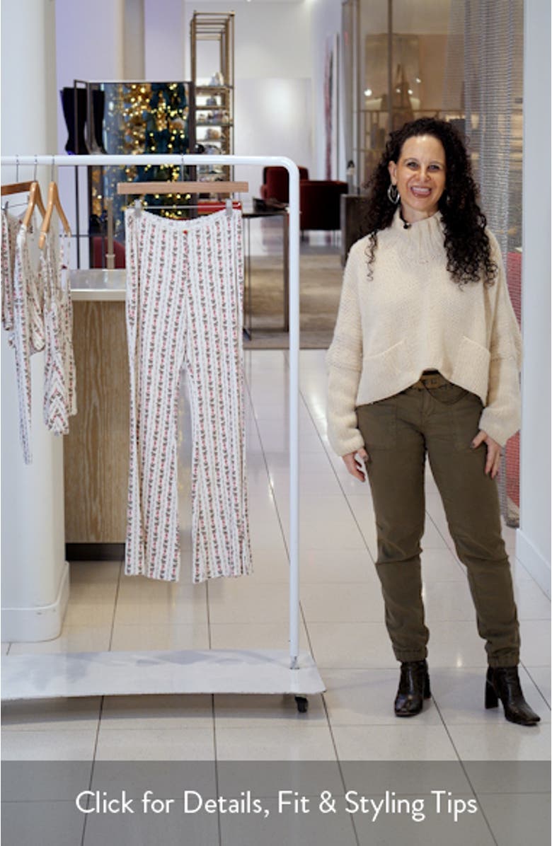 Print Flare Leg Pajama Pants, sales video thumbnail