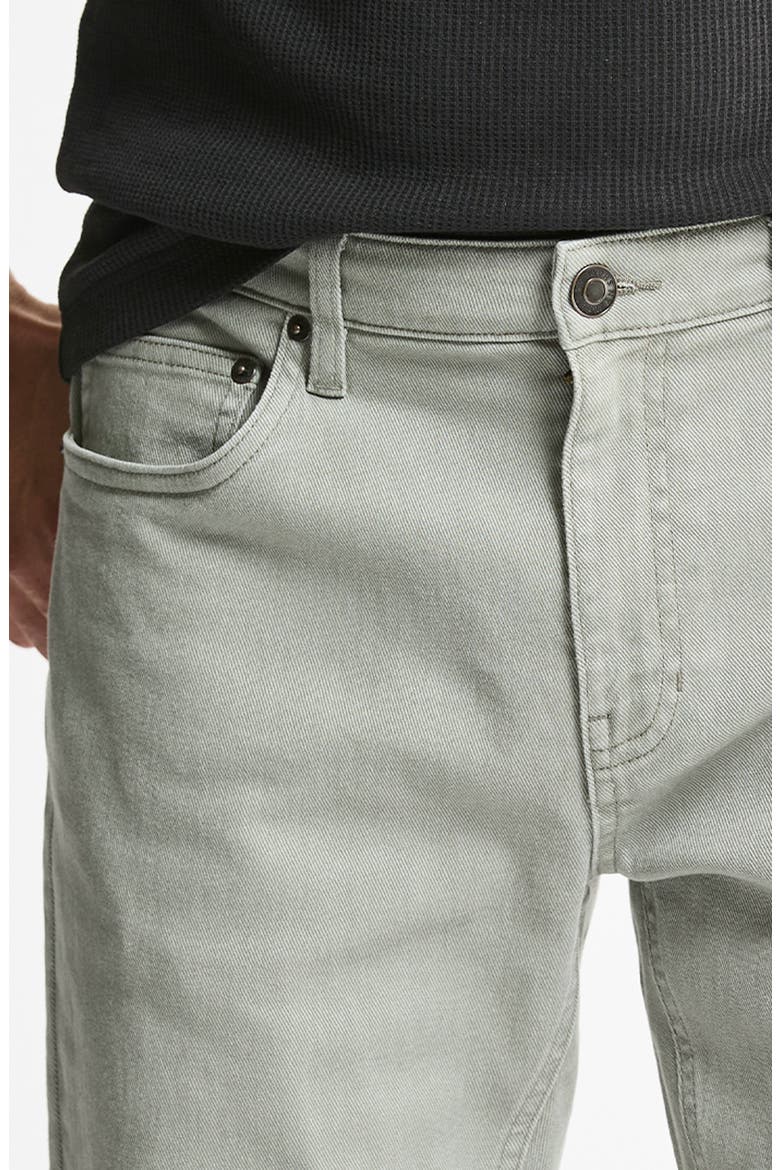 Flannel Lined Bull Denim Jeans, Alternate, color, OLIVE