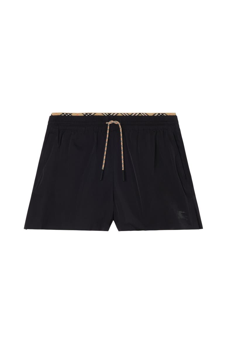 Burberry Stretch Nylon Shorts, Alternate, color, Black