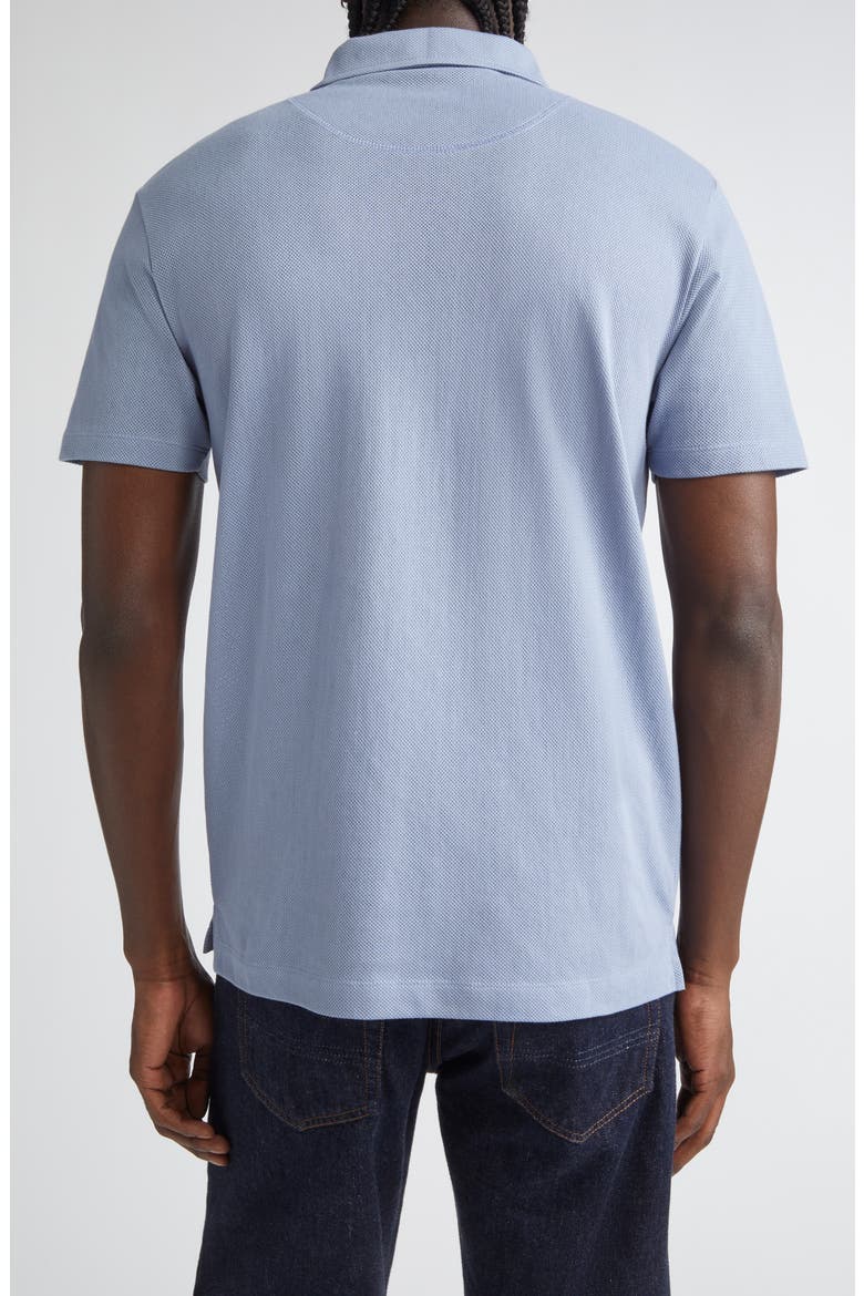 Riviera Cotton Piqué Polo, Alternate, color, VINTAGE BLUE