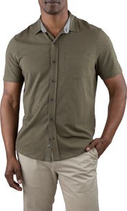 Tailor Vintage Slub Jersey Button-Up Shirt