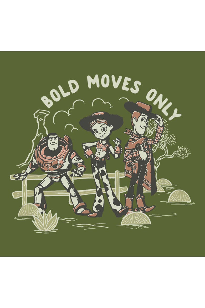 Men's Toy Story 5 Bold Moves Only  Graphic T-Shirt, Alternate, color, Military Green