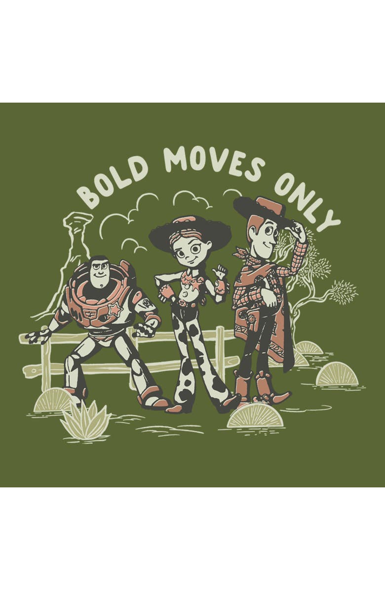 Toy Story 5 Men's Toy Story 5 Bold Moves Only Graphic T-Shirt, Alternate, color, Military Green