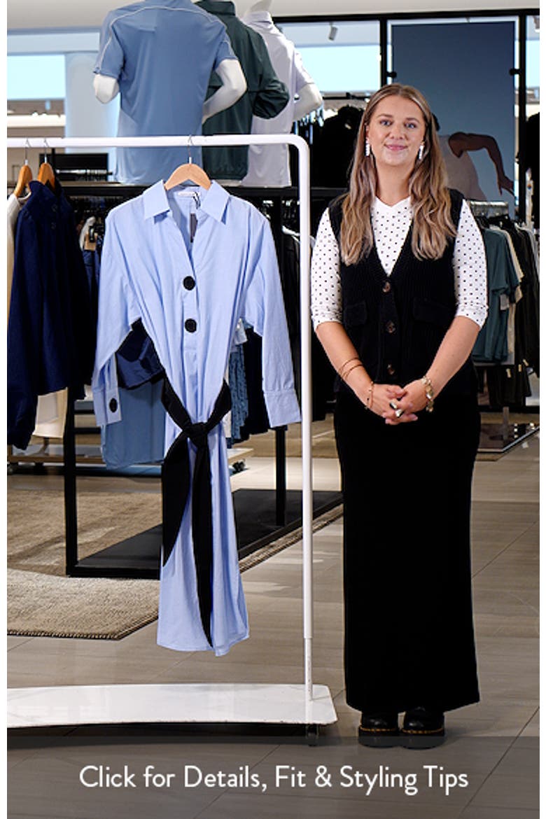 Coventry Tie Waist Long Sleeve Shirtdress video