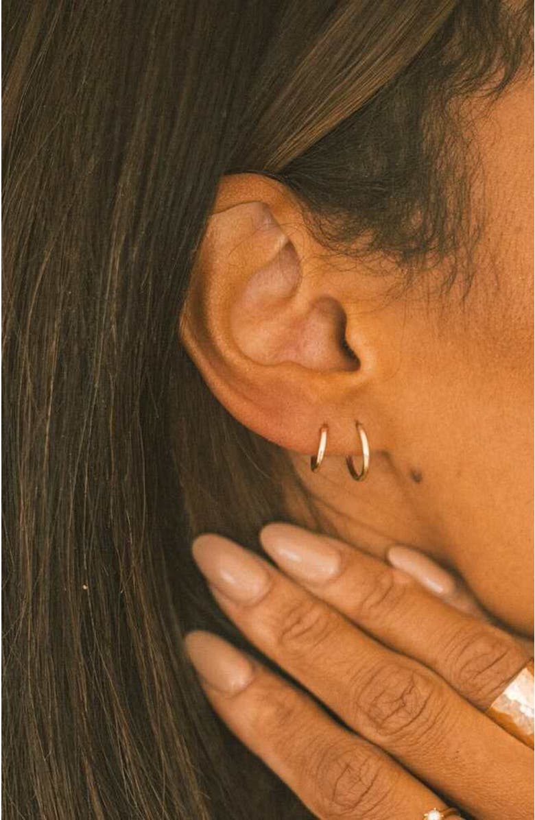 MADE BY MARY Live In Hoops Trio Set, Alternate, color, Silver