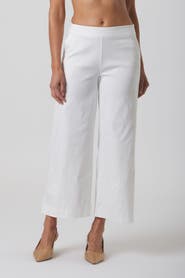 Franne Golde Catalina Stretch Cropped Wide-Leg Pant