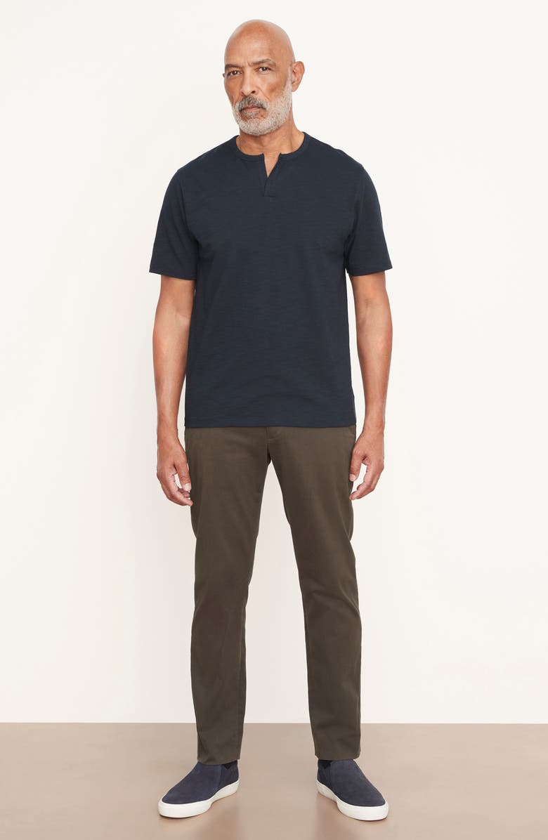 Vince Slub Split Neck T-Shirt, Alternate, color, Coastal